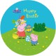 811478RZ Disc de icing Peppa Pig Happy Easter D20cm